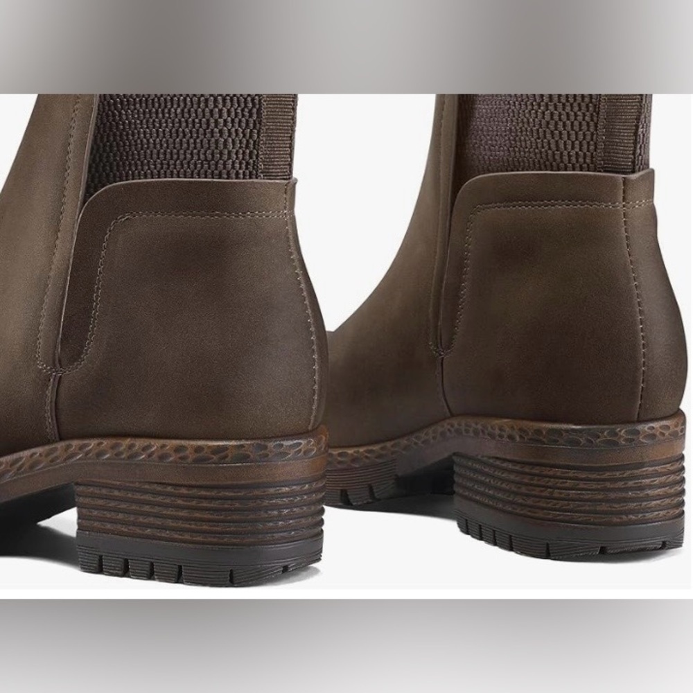 Elegant Brown Ankle Booties Size 8 - Picture 4 of 16